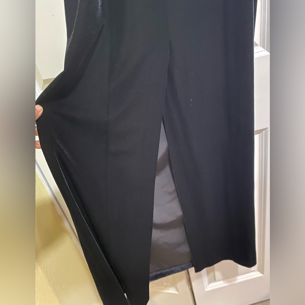 Alex Evenings Black Sleeveless Slip Dress Size 10P Vintage - Picture 8 of 11